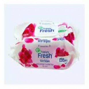 Happy Fresh Rose Wet Wipes-120 pcs